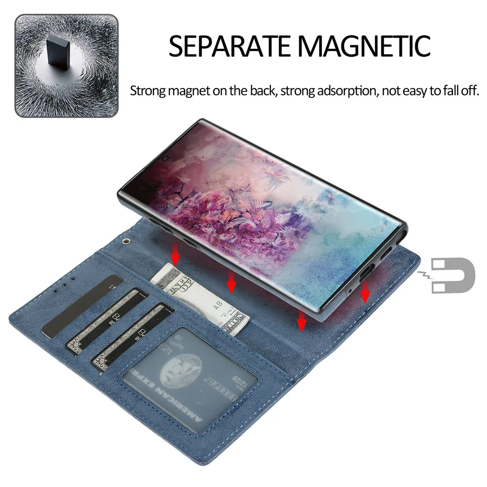 Магнитный чехол бумажник A51 A71 для Samsung S20 S10E S8 S9 Note 20 10 9 8 Ultra Plus A81 A91 A50 A70 A20 A30 S