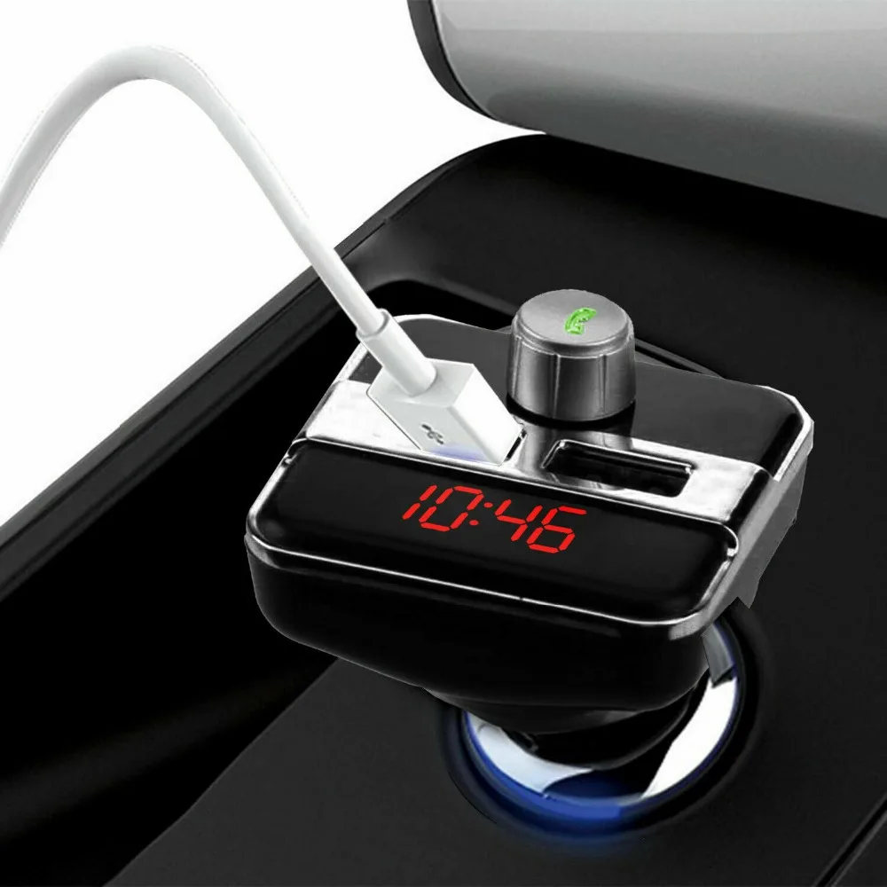 Bluetooth 4,2 беспроводной автомобильный fm-передатчик MP3 плеер 2 USB зарядное устройство комплект