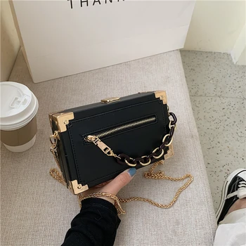 

FANTASY 2020 Newest Rectangle Box Special Design Handbags For Women 8 Colors Thick Acrylic Chain Luxury Messenger Shoulder Bags