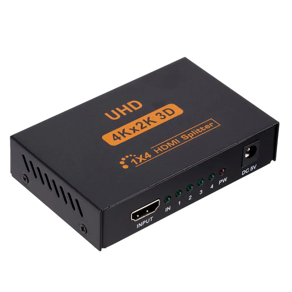 HDMI сплиттер 1X4 4K сплиттер 3D HD HDMI сплиттер 1X2 1080p переключатель усилитель повторителя для HDTV DVD PS3 Xbox