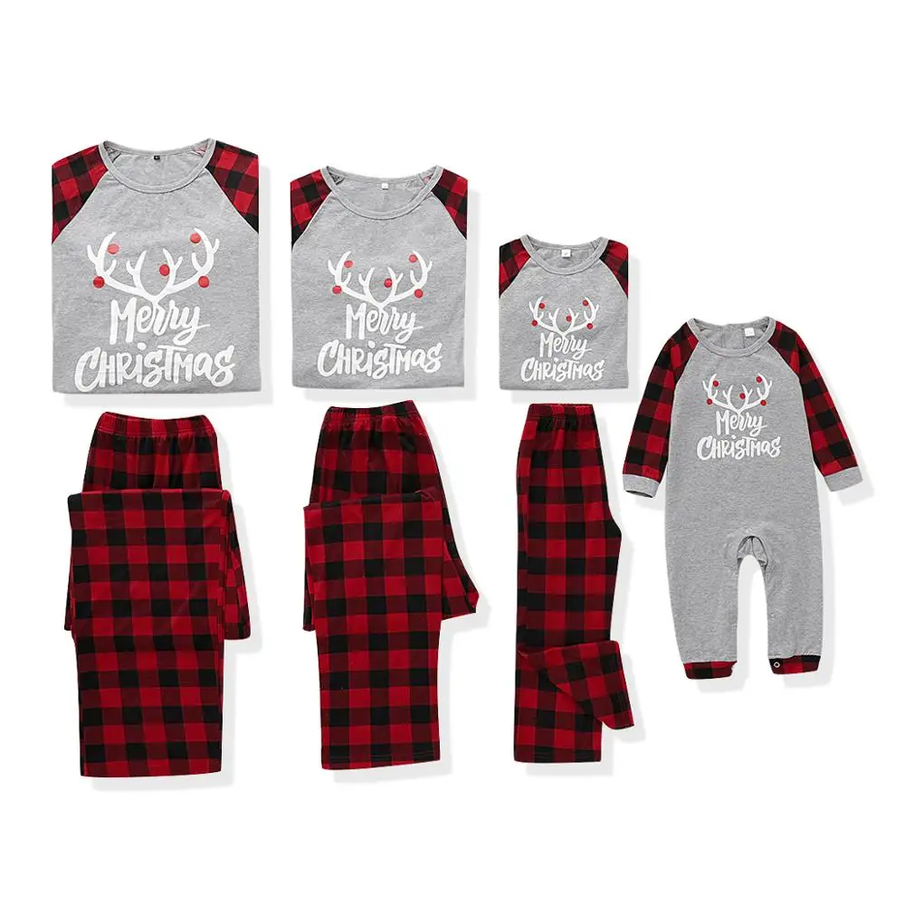 

Christmas Family Pajamas Plaid Matching Sleepwear Clothes Outfits Look Father Mother Kid & Baby Nightwear Christmas Pyjamas Sets