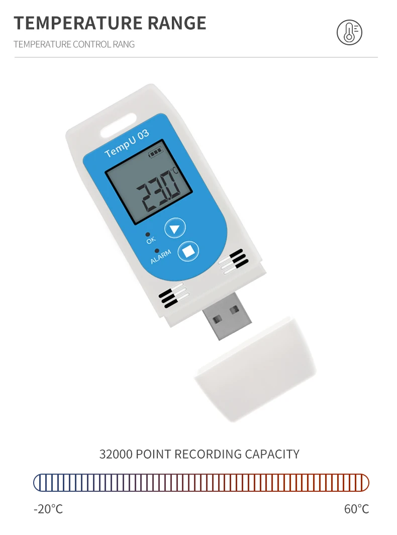 reusavel de 32000 pontos rh temp registrador dados medidor gravacao 03