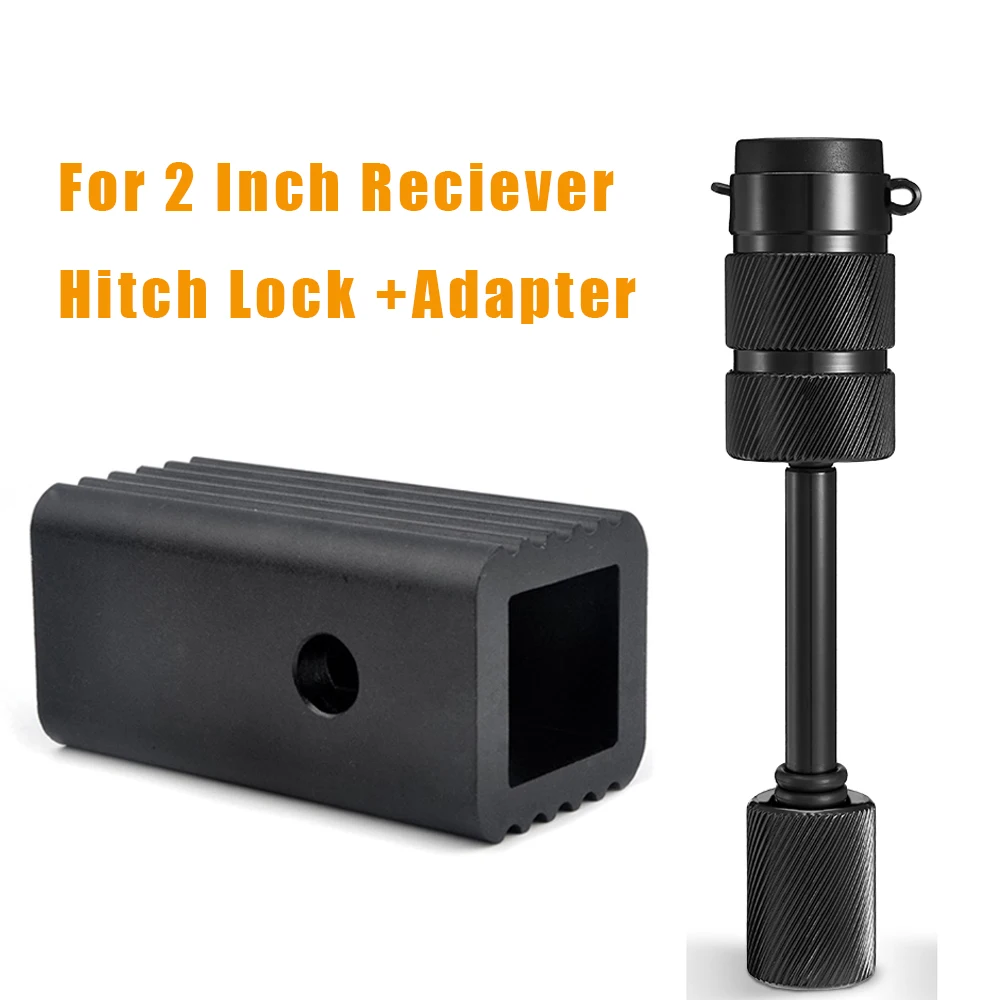 

1/2 Inch Trailer Hitch Lock Pin Kit Heavy Duty with 2" to 1-1/4" Receiver Hitch Adapter for 2 Inch Receiver for RV Trailer