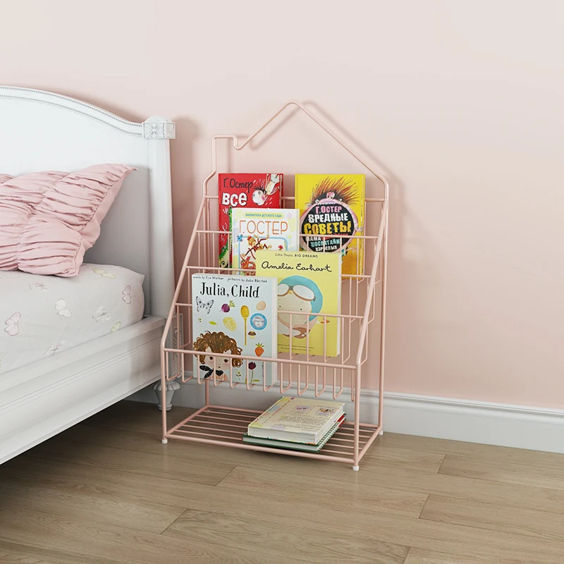 

Bookshelf Children's Simple Magazine Book Rack Storage Rack Books Newspapers and Magazines Shelf Fall Metro Art Newspaper Rack