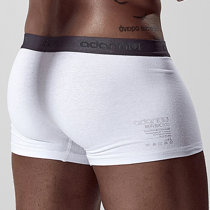 ADANNU Brand Men Underwear Boxer Modal Breathable Comfortable Underpants Male Panties Cueca Tanga Men Boxers Shorts Calzoncillo - Цвет: AD304-white