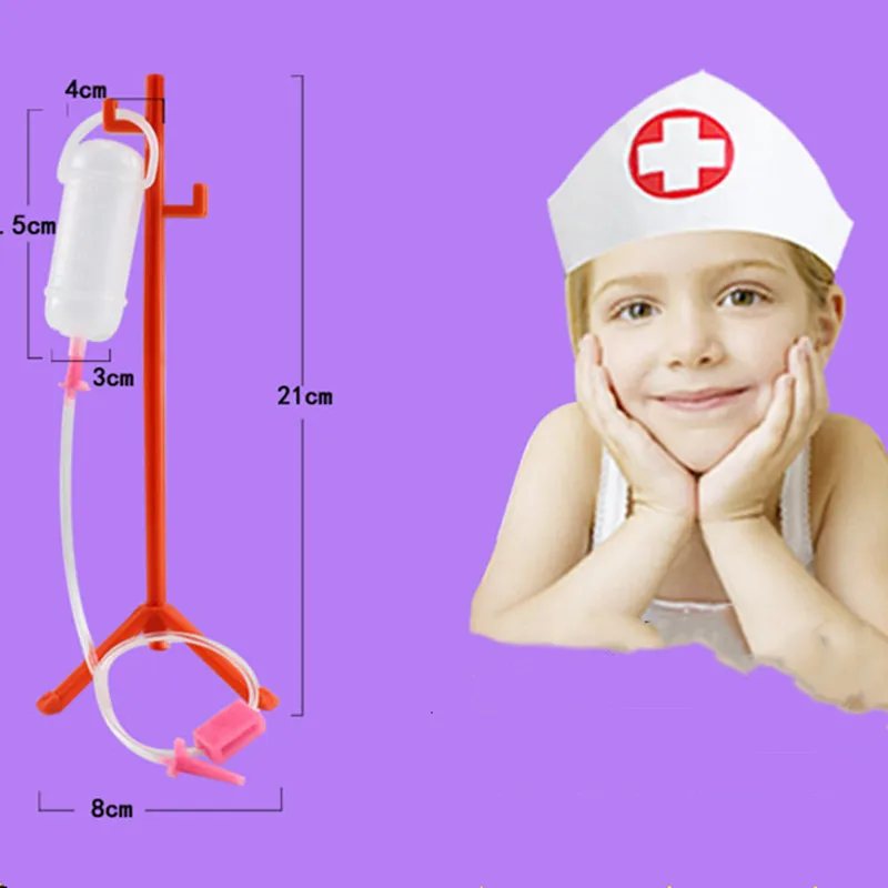 1 ensemble de jeux de rôle enfant Kit médical avec suspendus bouteille Simulation hôpital semblant jouer docteur jeu ensemble jouet pour enfants