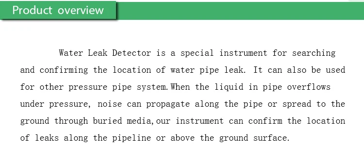 underground water detector  3 Meter Leakage test of PVC tap water pipelineWater Pipe Leakage Detector Machine  for Leak Detector