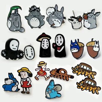 

Lovely Cartoon My Neighbor Totoro Spirited Away Raised Mini Stud Earrings Cute Faceless Man Earring Studs Cute Female Jewelry