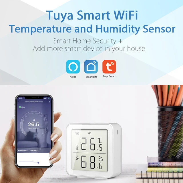 Capteur de température et humidité intelligent, Wifi, Tuya, thermomètre et  hygromètre pour maison connectée, Station météo intérieure, avec Alexa et  Google - AliExpress