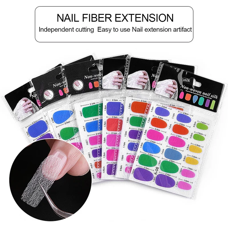 

Fashion Extended Filament Nail Art Various Shape and Colors 2 Pcs Nail Glass Fiber Cutting Extension Piece Nail Extension Tool