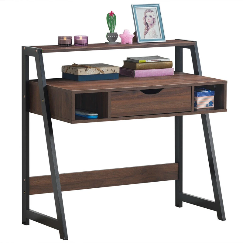 

Computer Desk Laptop Office Table with Drawer & Display Shelf HW62987