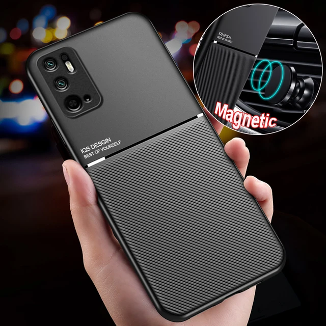 Case for Xiaomi Redmi Note 10 5G Case Cover,Case for Xiaomi Poco M3 Pro 5G  M2103K19PG Case Cover,Magnetic Car Mount Bracket Shell Case for Xiaomi