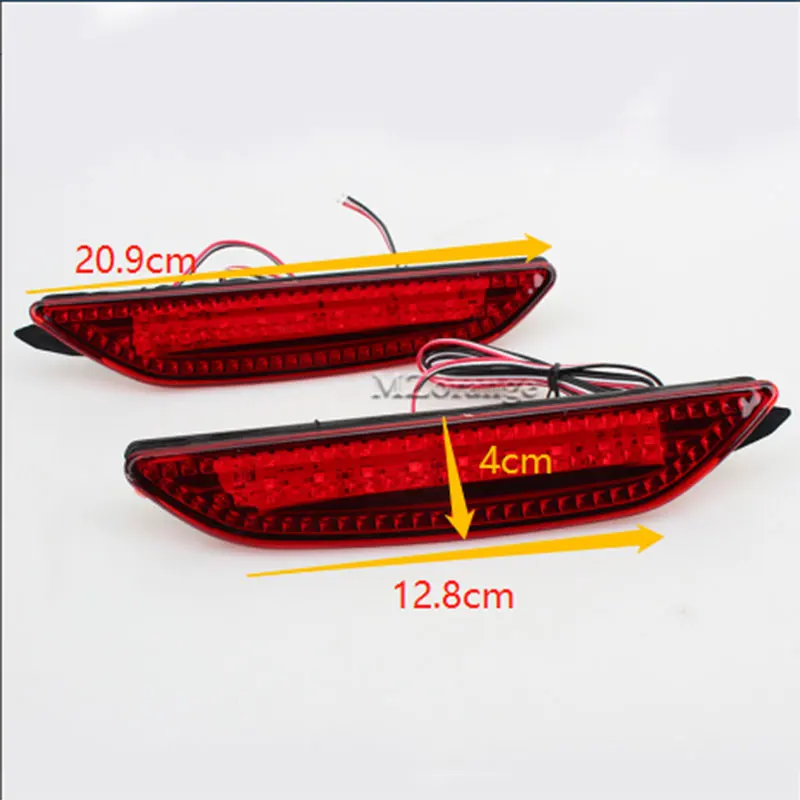 2Pcs LED Car Rear Bumper Reflector Light For Kia Rio K2 Sedan 2011-2014 Tail Brake Stop Warning Lamp Car Accessories