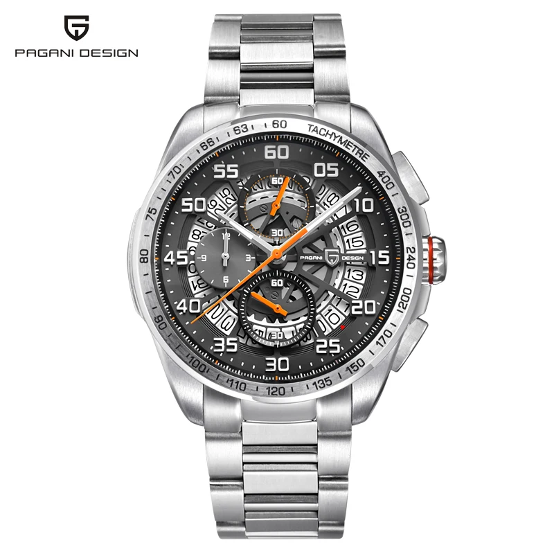 Billig PAGANI Design Avant Sport 3D Große Zifferblatt Quarz Männer Uhr Luxus Militry Armee Schwarz Stahl Uhr Wasserdicht Chronograph Armbanduhren