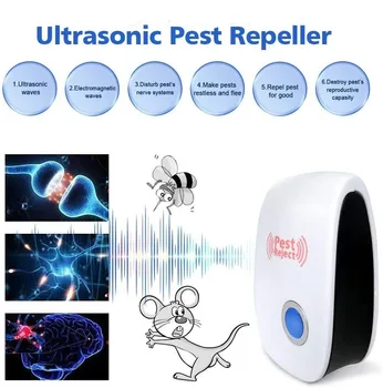 

4 Pack Electronic Mosquito Repellent Ultrasonic Pest Repeller Indoor Cockroach Mosquito Insect Killer Rodent Control EU/US Plug