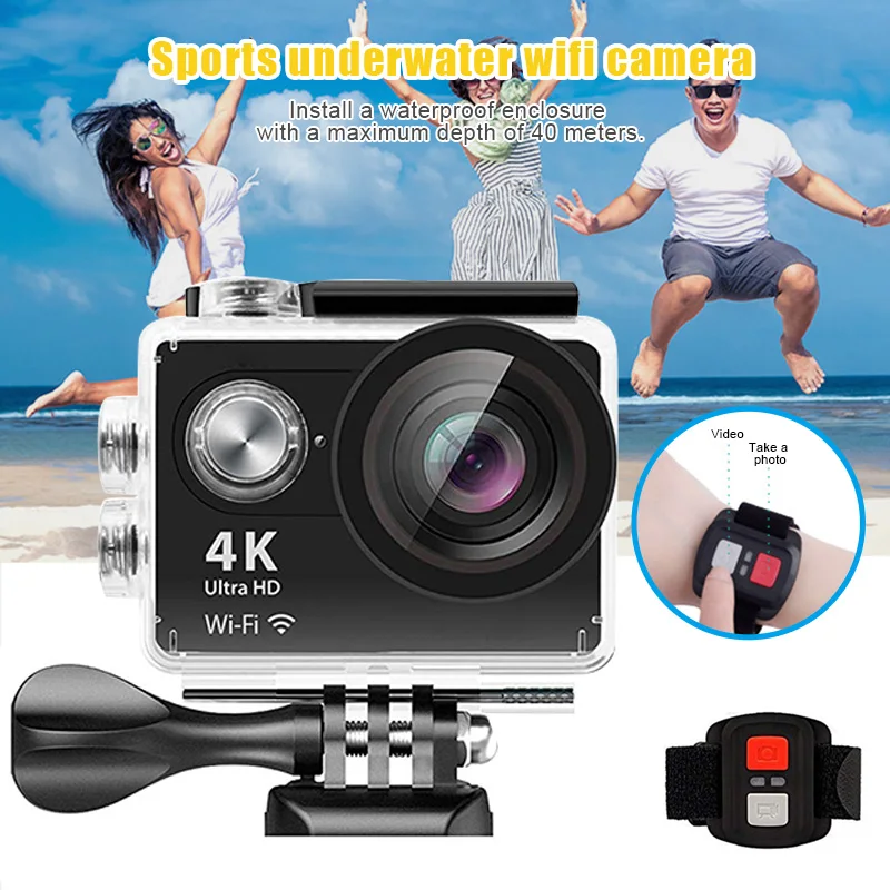 

2019 Hot 4K WiFi Sports Action Camera Ultra HD Waterproof 170 Degree Wide Angle Camcorder For DOY