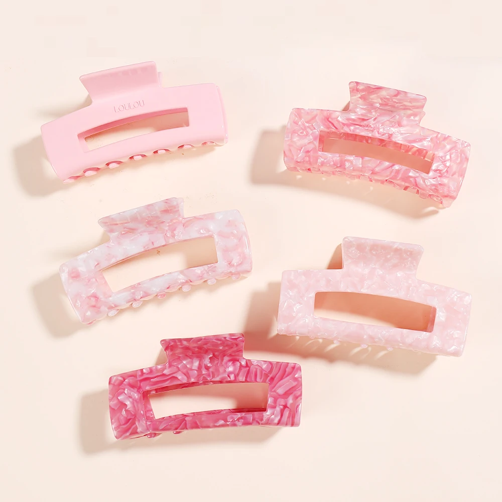 wide headbands for short hair DEFECTS LOGO   ____  10.2cm large size acetate acrylic marble retro hair accessories Simple ins hair claw clips ladies headbands for short hair