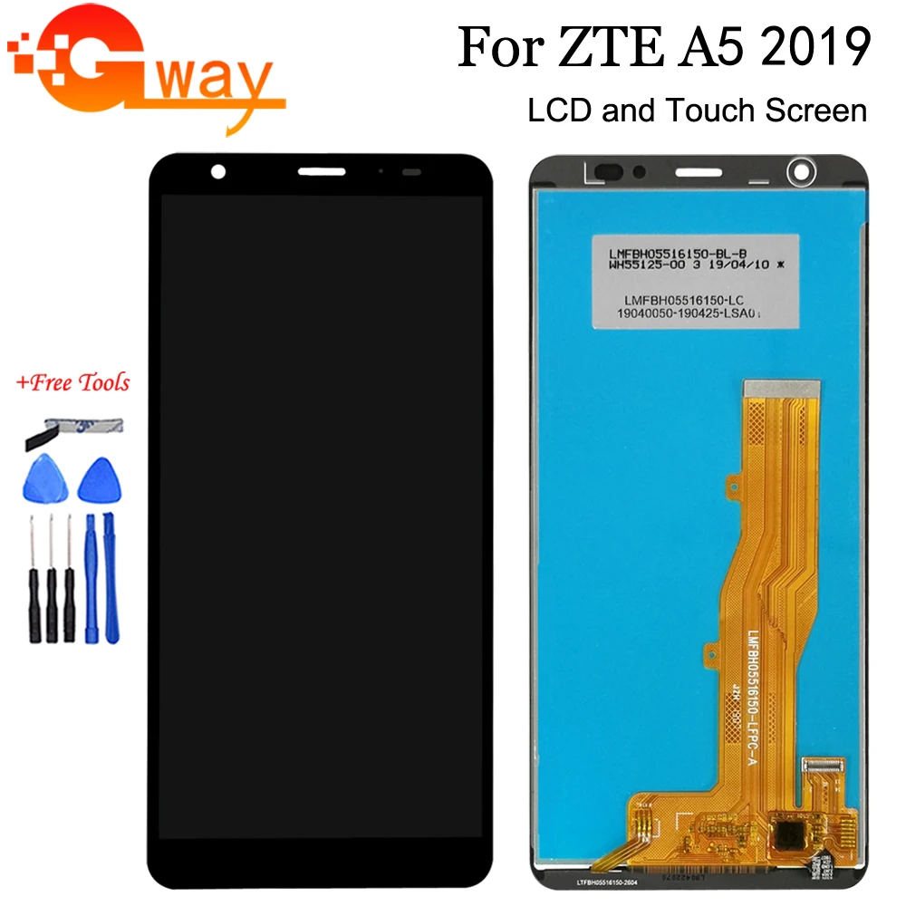 Черный ЖК дисплей 5 45 дюйма для ZTE Blade A5 2019 кодирующий преобразователь сенсорного