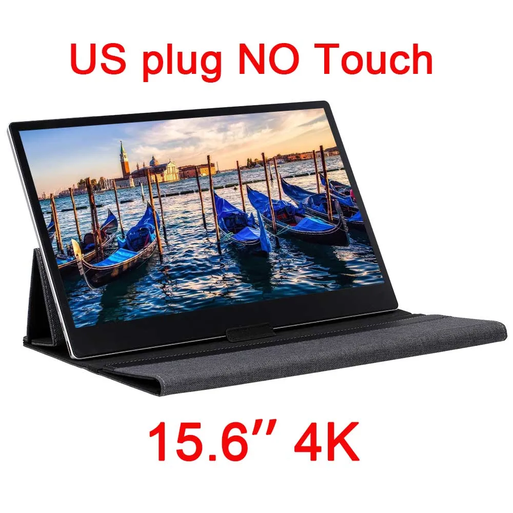 Arealer 4K Portable Monitor 15.6'' Touch Screen LED Monitor IPS Expansion Screen 3840×2160 Portable Monitor for Switch/PS4/XBOX - Цвет: US NO Touch Battery