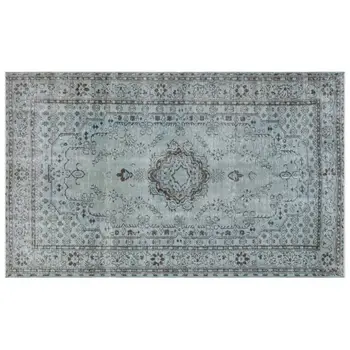 

Handmade Blue Vintage Overdyed Turkish Area Rug 187x302 Cm-6'2''X9'11''