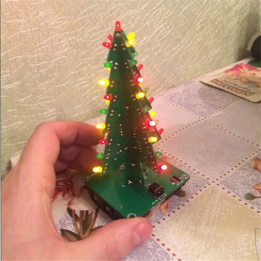 3d Usb Рождественские елки счастливого Нового года, рождественские украшения для дома, 3 цвета, СВЕТОДИОДНЫЙ Набор для самостоятельной сборки, светодиодная вспышка, вечерние украшения, детский подарок