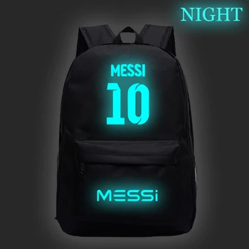 

Luminous Hot Sale Messi Bags Boys Girls Students School Backpack Fashion Messi 10 Schoolbag Teens Men Women Travel Knapsack