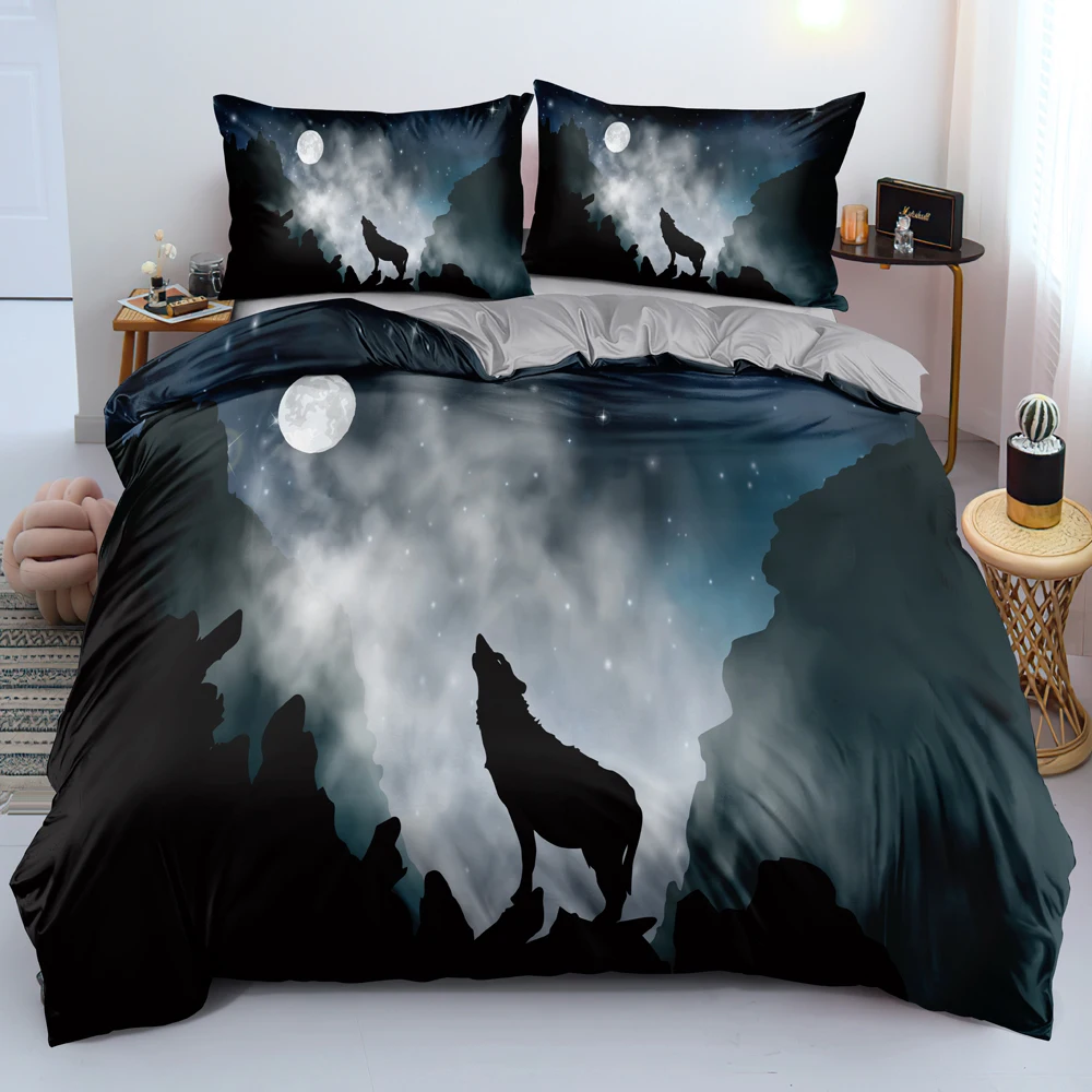 

3D Custom-make Bedding sets Animals Duvet cover set Wolf Design Double Queen Full size Home textile