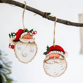 

Wood Santa Claus Angel Pendants Christmas Tree Decoration Hanging Ornaments Crafts Xmas New Year Party Wedding Home Decor 63191