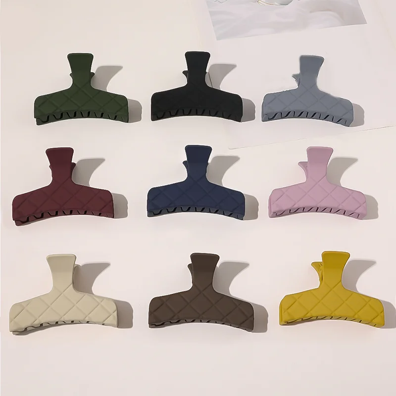 

Hair Claws Acrylic Large Hair Accessories Solid Color Frosted Hairpin DIY Hair Styling Tool Clamp Candy Color Geometric Barrette
