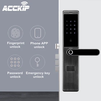

ACCKIP Fingerprint Lock Smart Card Digital Code Electronic Door Lock Home Security For Home Hotel Apartment Tuya APP Control