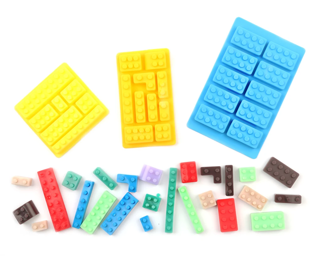 1 шт. 10 отверстий прямоугольные кубики Lego сделай сам шоколадная силиконовая форма