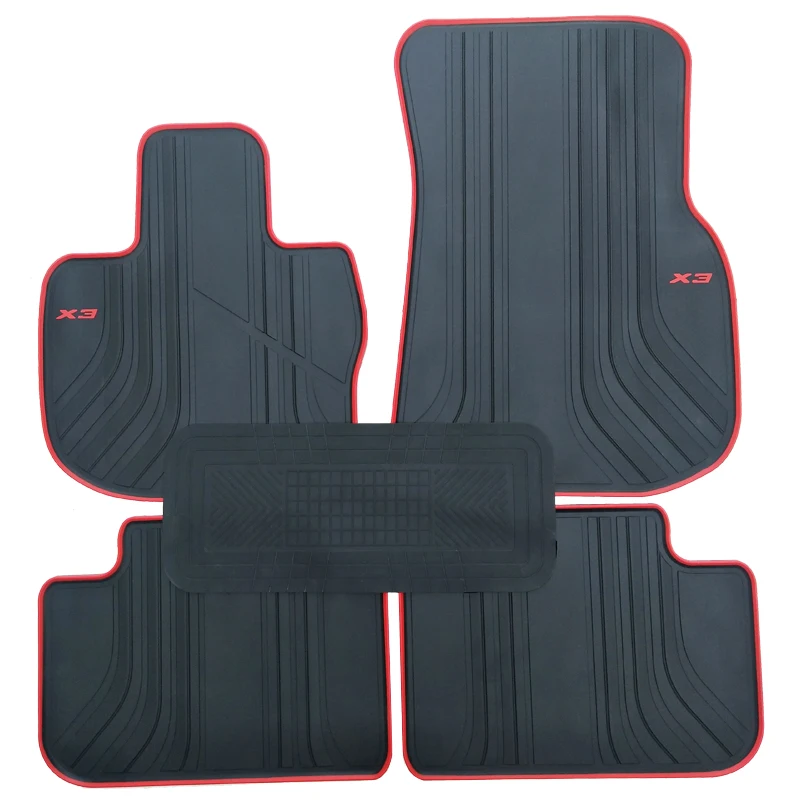 Rubber Car Floor Mats For 2018 Year Bmw X3 Cutom No Odor Carpets