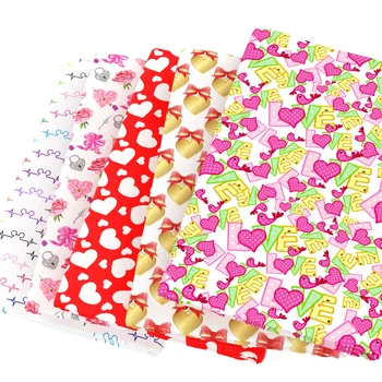 

David accessories 50*140cm/20*34cm Valentines' Polyester Cotton Fabric for Sewing Dress Cloth Making DIY Cushion Cover,c13656