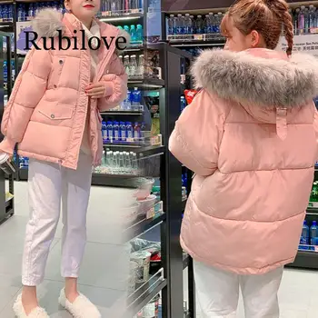 

Down Women Hooded Jacket Winter Loose Cotton-padded Jacket Winter Short Jacket Women 2019 Slim coat New Women's XL