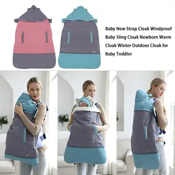 

Baby New Strap Cloak Windproof Baby Sling Cloak Newborn Warm Cloak Winter Outdoor Cloak For Baby Toddler In Stock