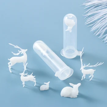 

2PCS/set 3D Mini Elk UV Epoxy Resin Mold Jewelry Tool Filling Molds Materials Micro Landscape Home DIY Crafts tools
