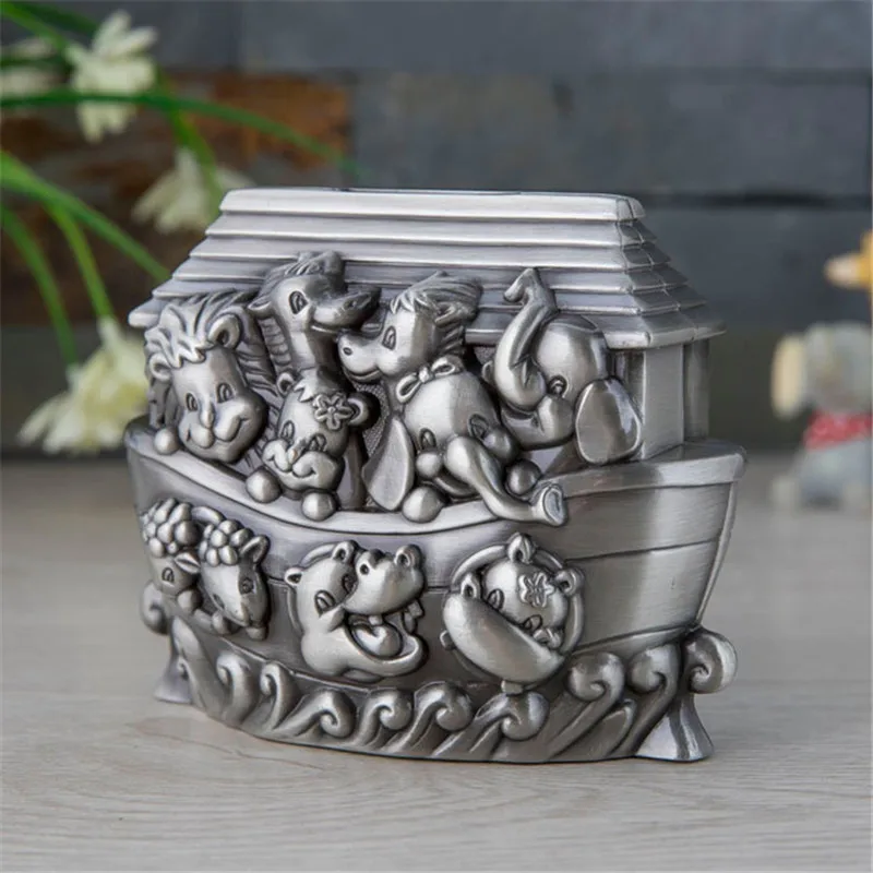 

Children's Coin Bank European Creative Storage Tank Cartoon Noah's Ark Change Bank Home Decoration Gift Home Piggy Bank