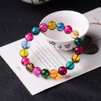

Colorful Crystal Bracelet Candy Imitate Tourmaline Crystal Hand String Woman Fund A String Of Beads Ornaments Accessories