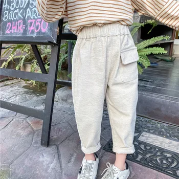 

2 3 4 5 6 Years Toddler Girl Pants Fashion Korean Corduroy Trousers for Fgirl 2020 Spring Baby Girl Harem Pants Children Pants