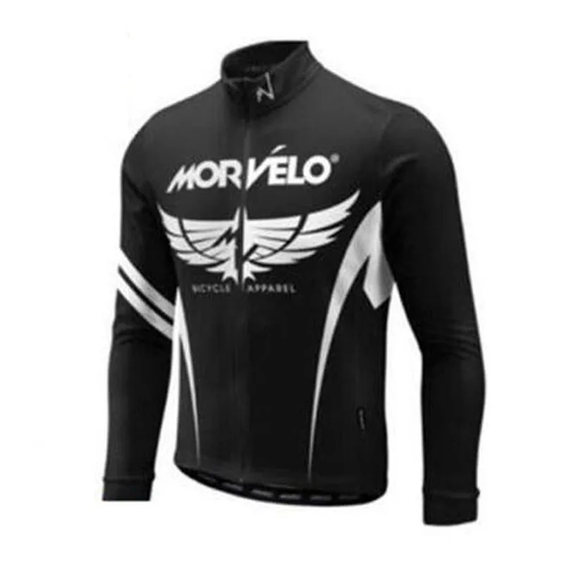 Мужская быстросохнущая велосипедная одежда Morvelo, весна-осень, с длинным рукавом, для велоспорта, Джерси, 9D, гелевая подкладка, велосипедные штаны, набор, Ropa Ciclismo - Цвет: 13