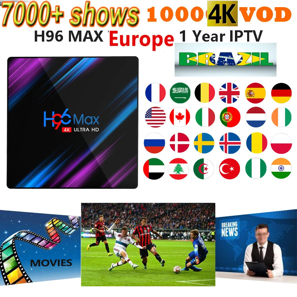 

IPTV M3u TV BOX Subscription Brazil Italy UK German French Spanish Mediaset Premium For Android Box Enigma2 Smart TV PC Linux