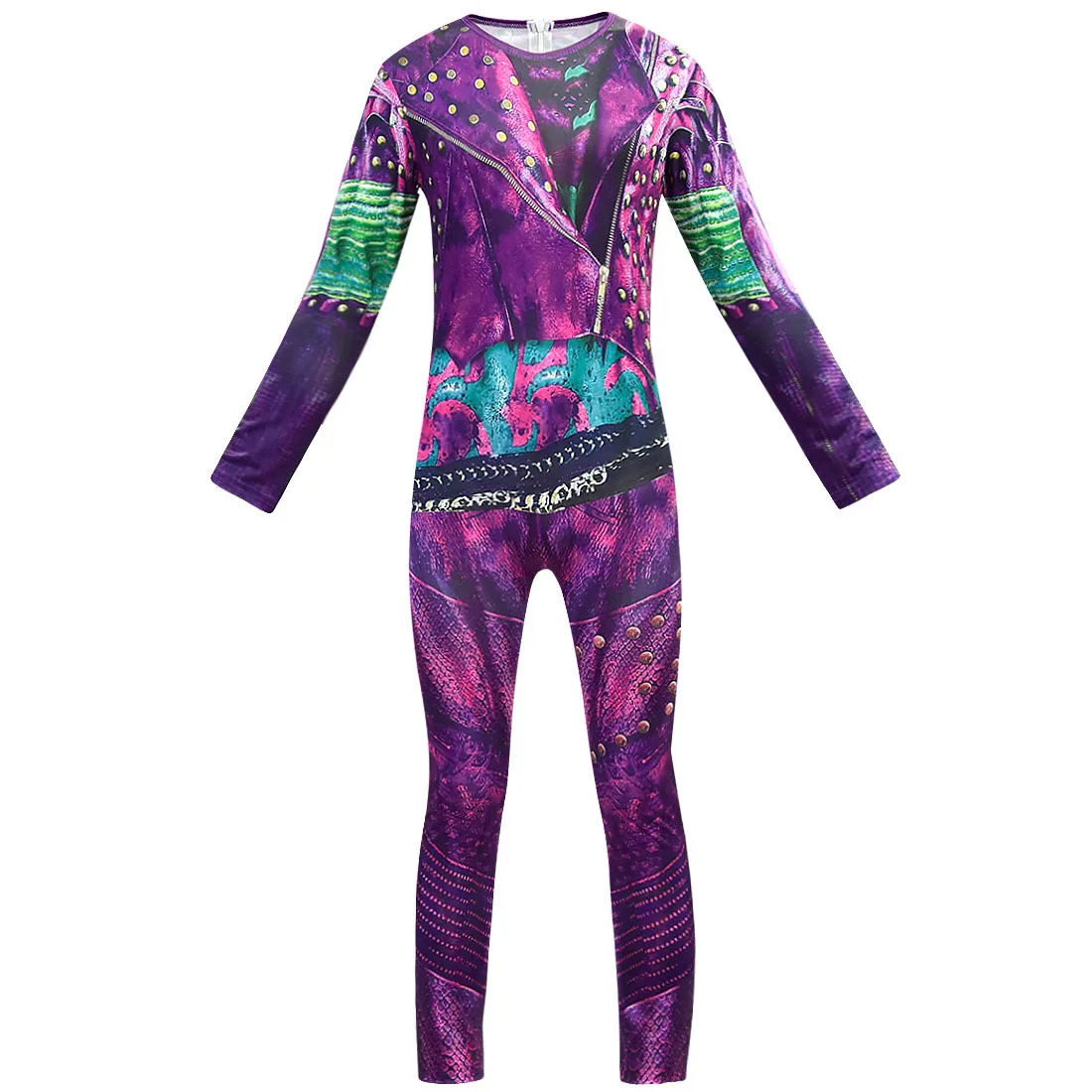 

girls Anilnc Descendants 3 Evie cosplay costumes with+gloves children Carnival party Jumpsuits halloween costume for kids anime