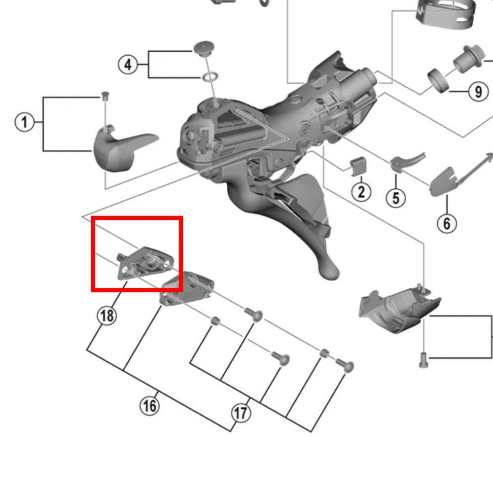 Shimano ST-4720/R7020/R7025/R8020/R8025/R9120 Korong Viadal vezérlő Egykarú emelő Beolajoz Fényrekesz Y0C678000 Y0C578000 Y0C598030 Y0C698060