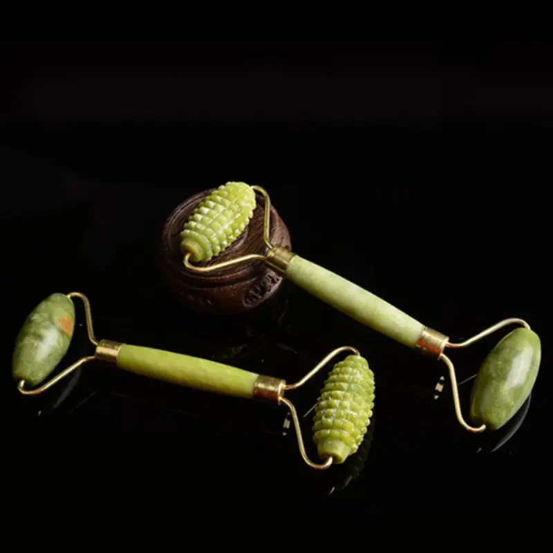 

Natural Jade Stone Double Head Face Roller Massager Slim Anti Aging Firming Tool