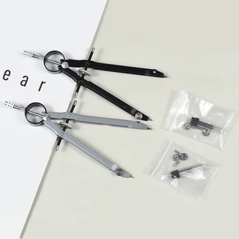 

2Pcs / Set Professional compass with locked geometry 6 inch bow compass precise mathematical drawing drafting student stationery