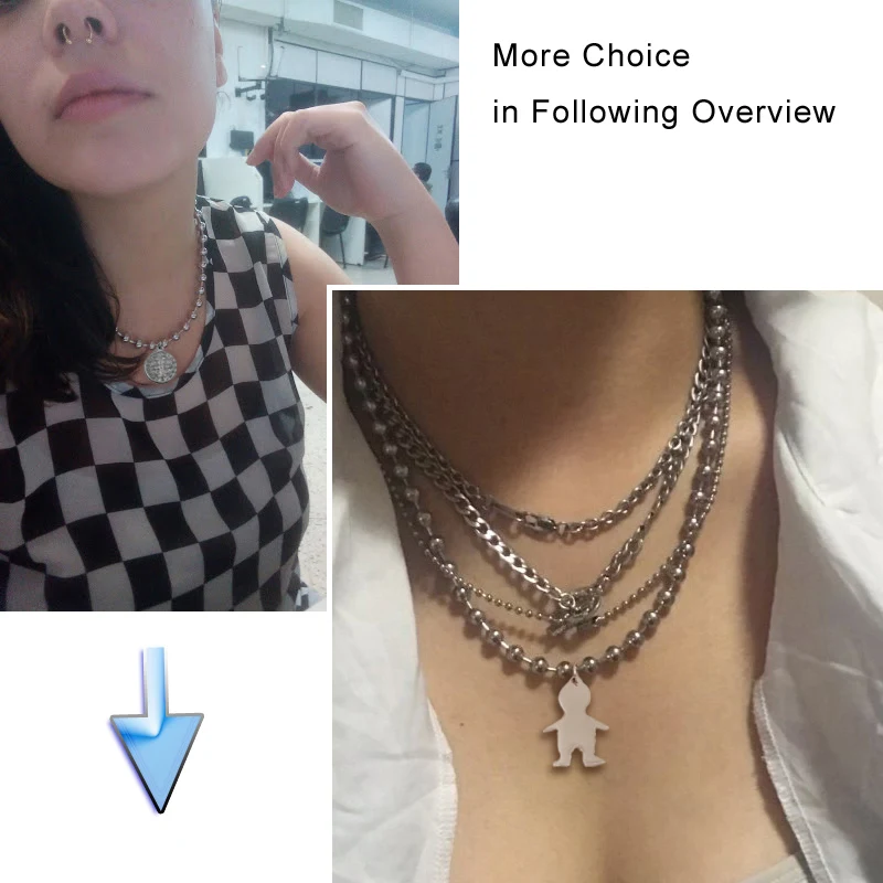 4mm/6mm/8mm Stainless Steel Bead Chain big Ball punk Necklace Women Choker Long (35cm-90cm) ball Necklaces For Men/women - Image 5