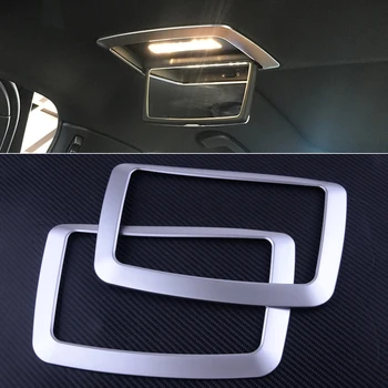 

CITALL 2Pcs ABS Chrome Interior Roof Rear Make-Up Mirror Cover Trim Frame Fit for BMW 7 Series F01 F02 2010-2012 2013 2014 2015