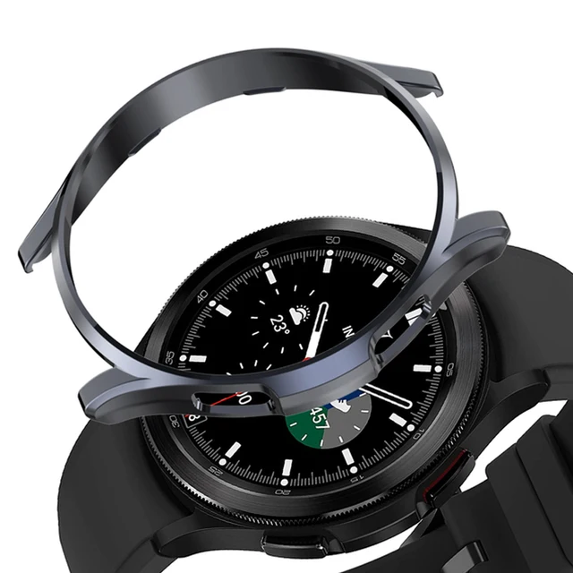 Funda de Tpu para Galaxy Watch 4,46mm 42mm,funda protectora de silicona para Samsung Galaxy Watch 4,Classic, Smart Watch Case Space Gray