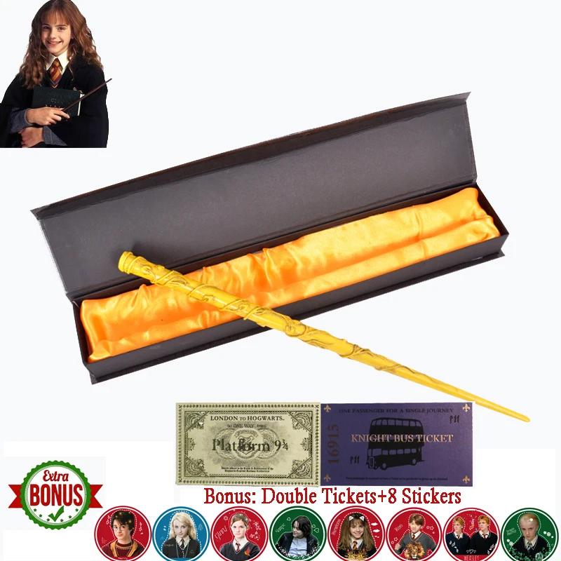 22 Kinds of Harry Series Magic Wand with Box Voldemort Ron Hermione Dumbledore Luna Magic Wand Knight Bus Hogwart Train Ticket