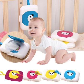 

Baby Wipes Box Portable Wet Tissue Box Plastic Wipe Storage Tissue Case Holder Container Baby Items Baby Asscories